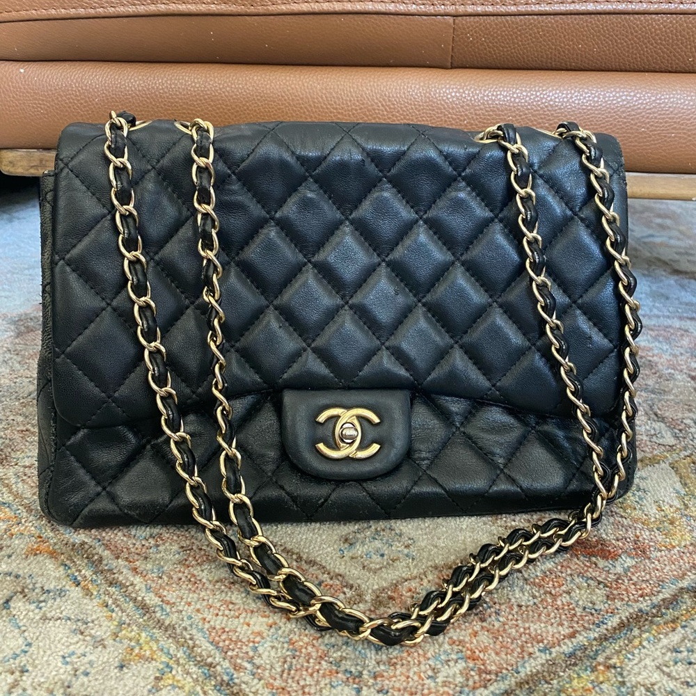 Authentic Black Quilted Chanel Purse